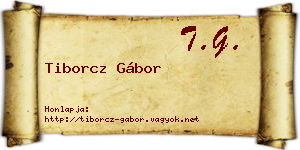 Tiborcz Gábor névjegykártya