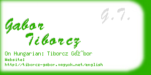 gabor tiborcz business card